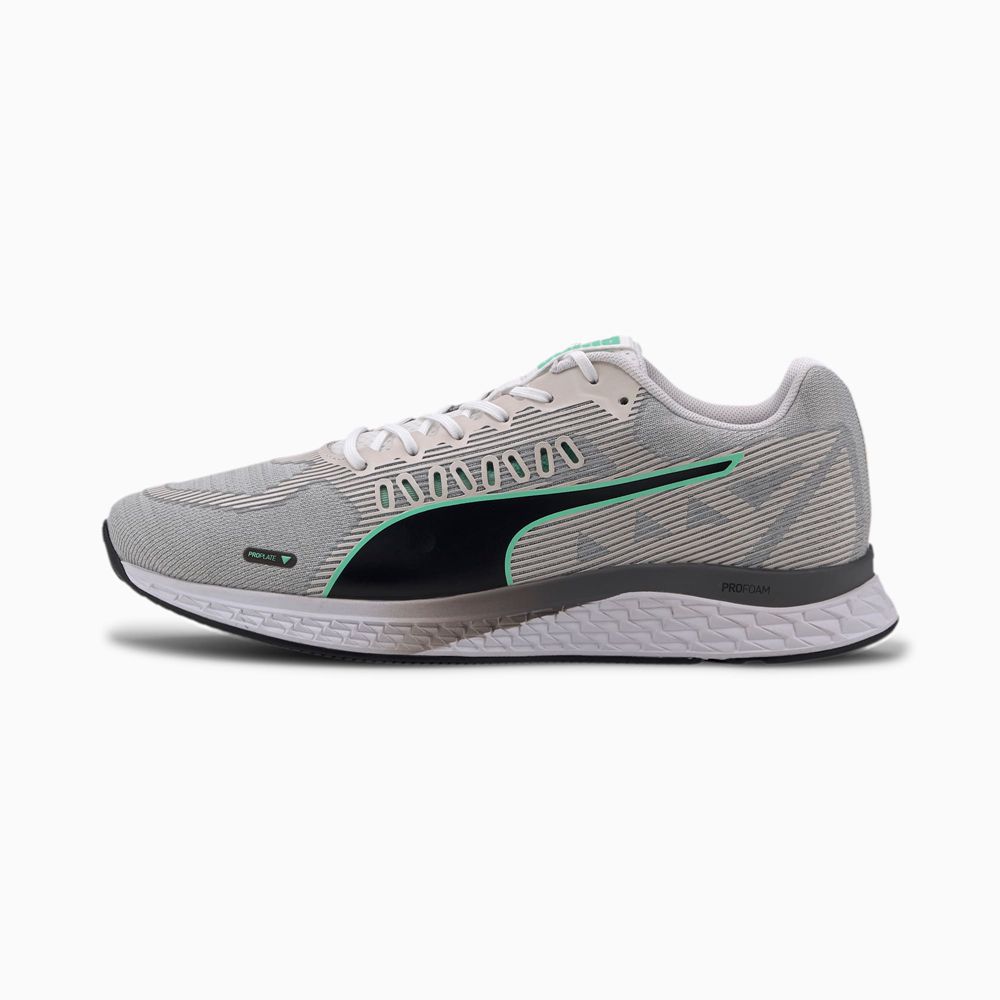 Puma SPEED Sutamina Férfi Futócipő - Fehér/Zöld/Fekete ( Hungary - MTQSB8479 )